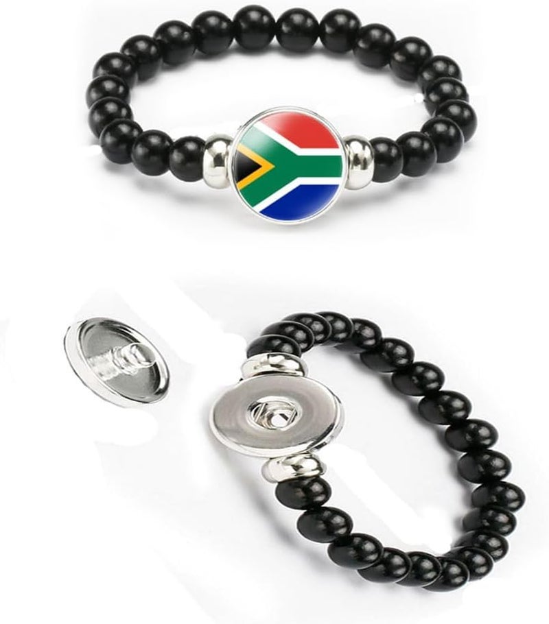 vmcoatdu National Flag Bracelet Elastic Rope Beaded Bracelet Support Your Country Travel Souvenir Gifts for Men Women - Image 4